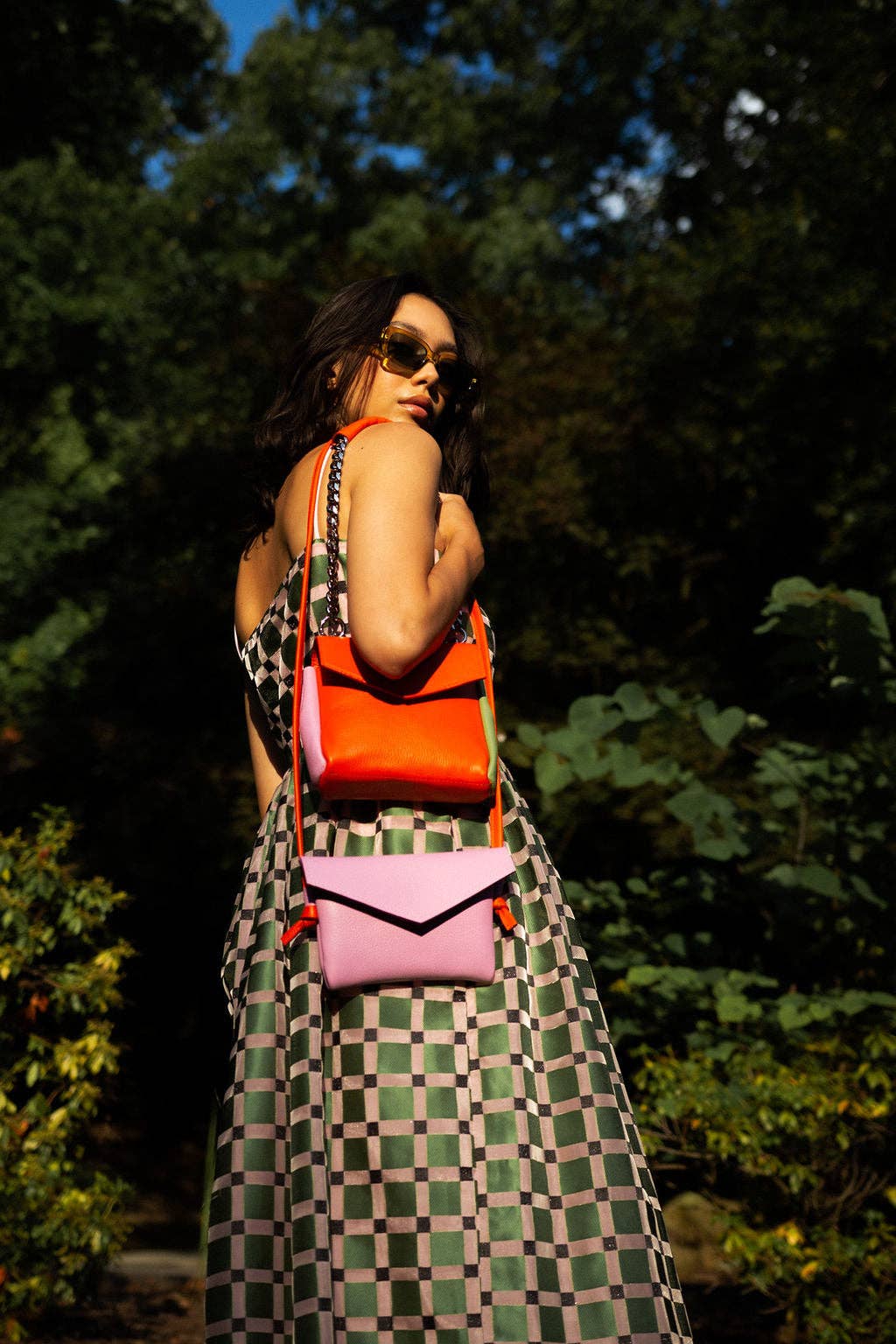 Box Bag in Tri Color