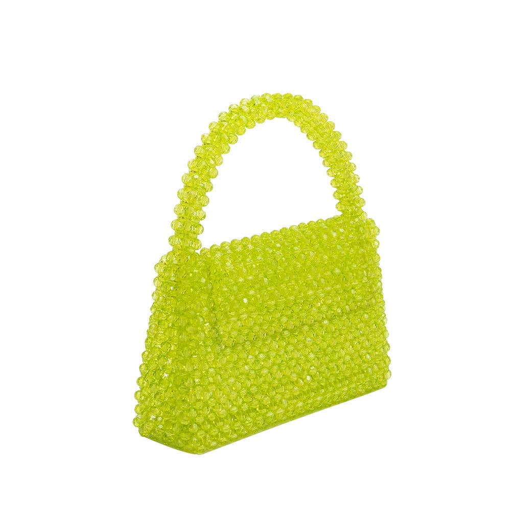 Beaded Bag in Lime