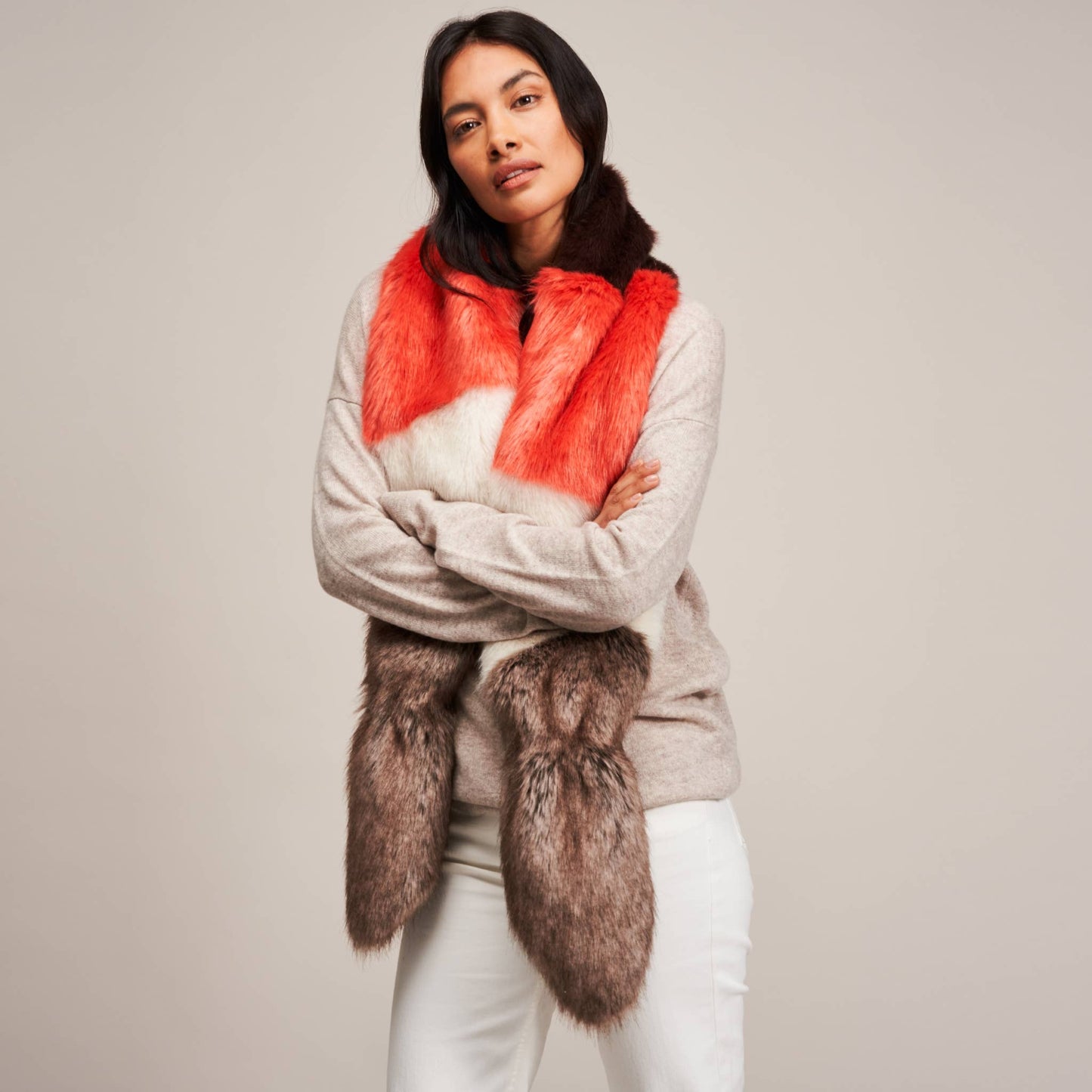Luxury Faux Fur Multi Vixen Scarf