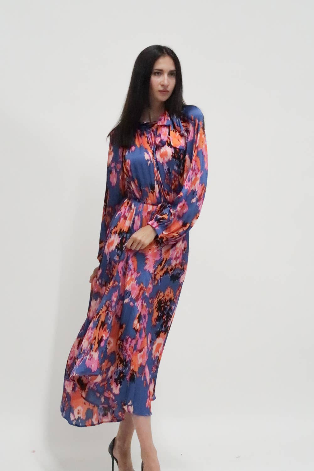 Pleated Maxi Dress