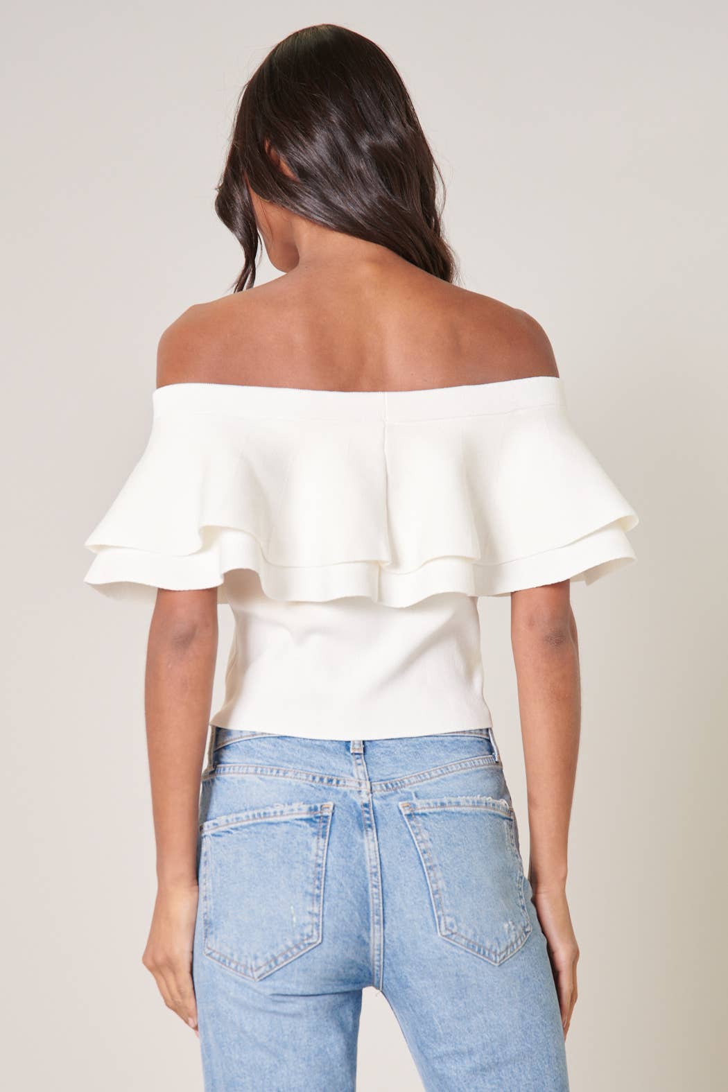 Off Shoulder Sweater Top