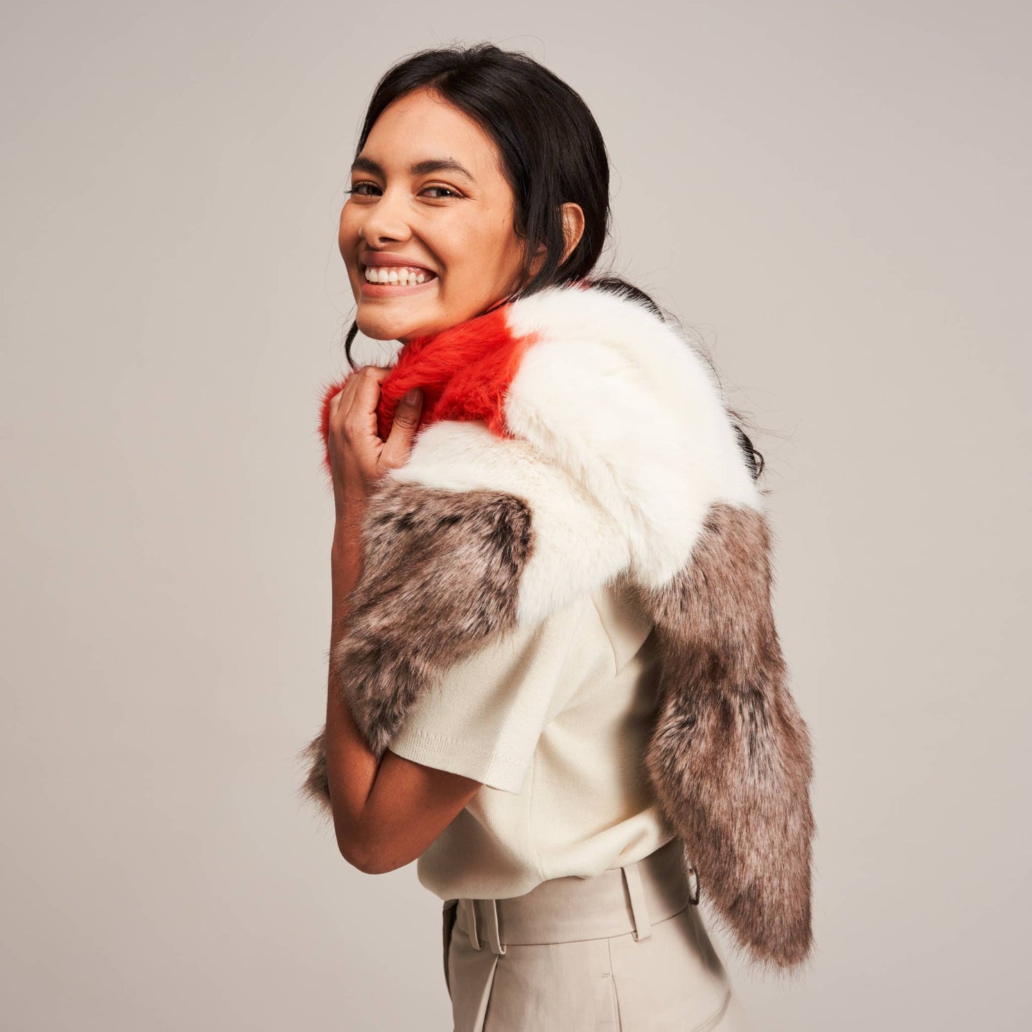 Luxury Faux Fur Multi Vixen Scarf