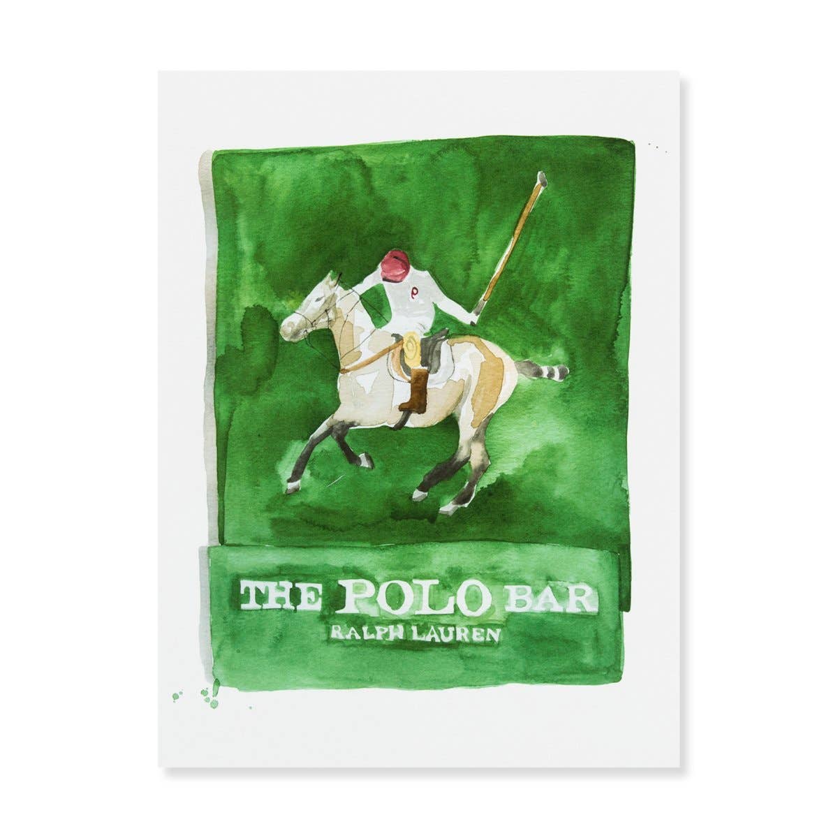 Polo Bar Matchbook Watercolor Print