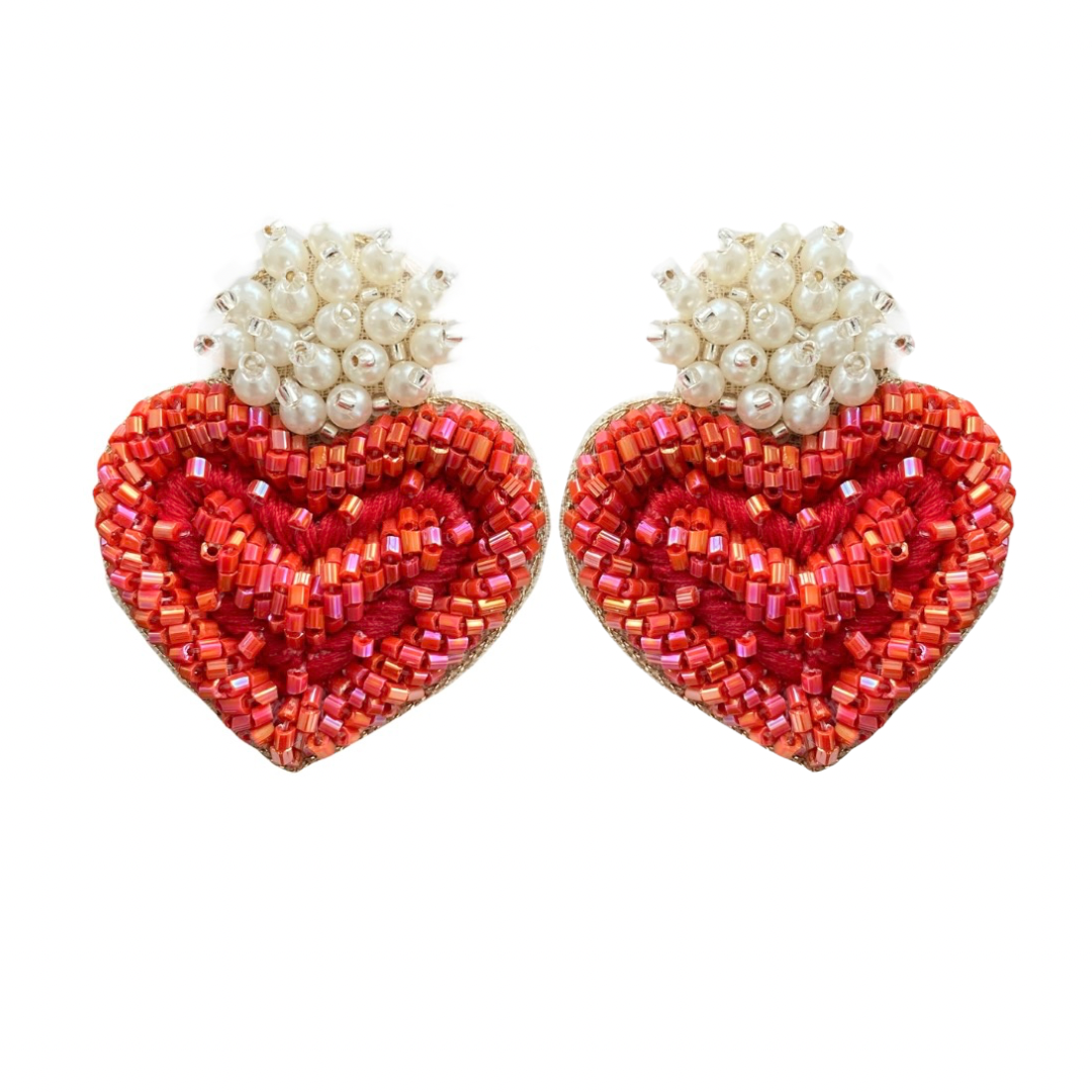 Red Heart Earrings