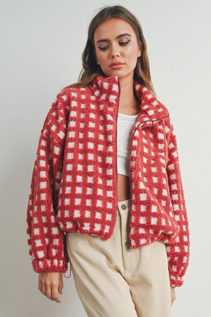 Checkered Sherpa Jacket