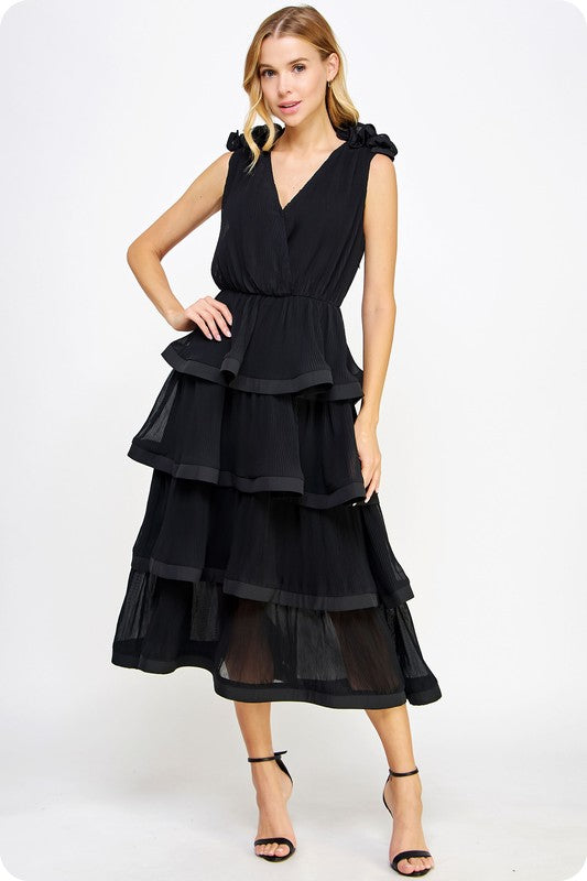 Ruffle Tiered Midi Dress