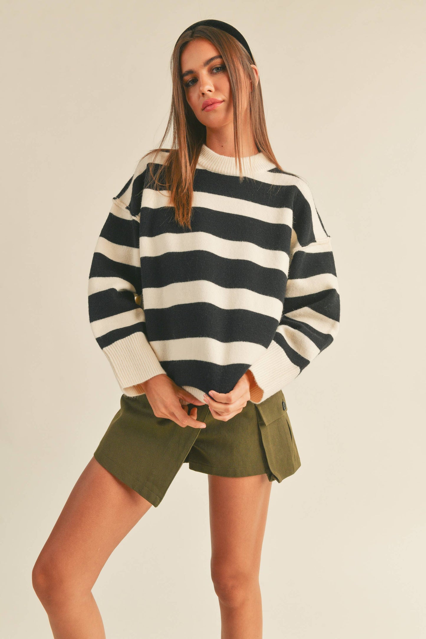 Color Blocked Sweater Top