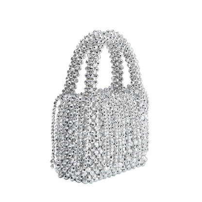 Silver Small Top Handle Bag