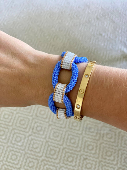 Links Bracelet in Periwinkle Blue