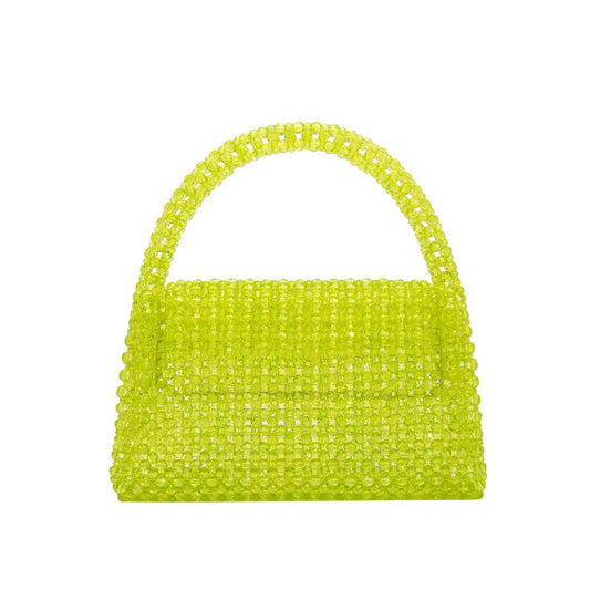 Beaded Bag in Lime