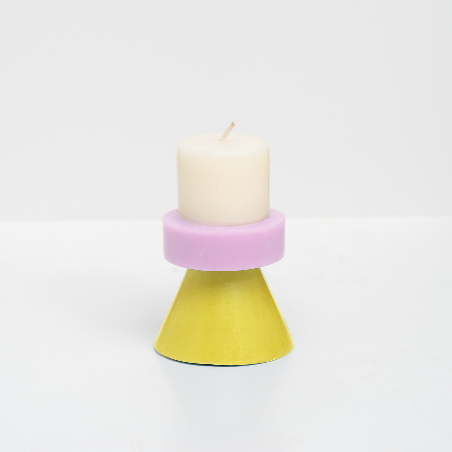 Mini Stack Candle in Lilac Yellow