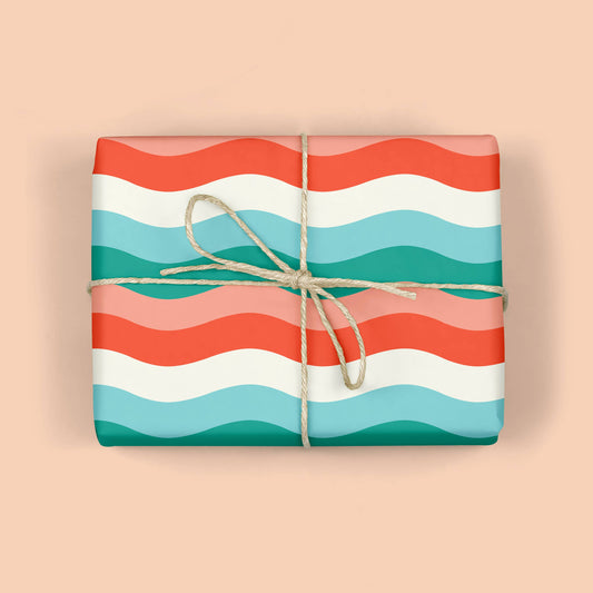 Retro Wave Wrapping Paper